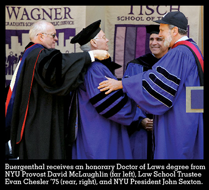 Thomas Buergenthal at NYU Commencement